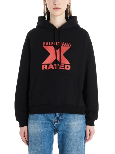 Shop Balenciaga X-rated Hooidie In Black