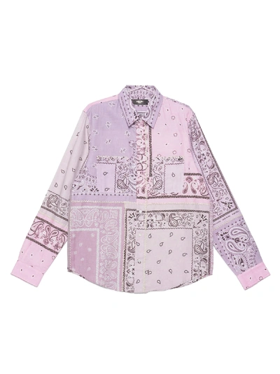 Shop Amiri Bandana Reconstructed Shirt In Purple