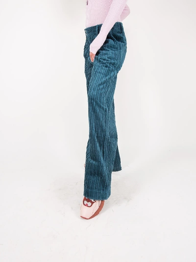 Shop Hope Scape Trouser Turquoise In Green
