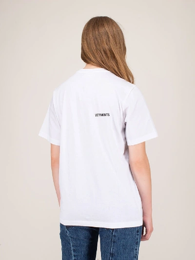 Shop Vetements Logo Front Back T-shirt White
