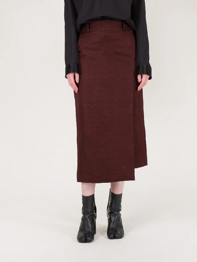 Shop Haider Ackermann Pencil Skirt Amalfi Chocolat In Brown