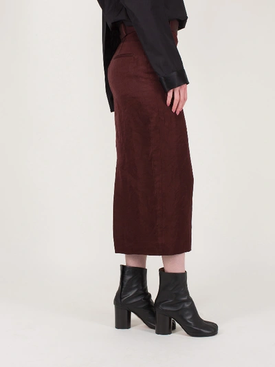 Shop Haider Ackermann Pencil Skirt Amalfi Chocolat In Brown