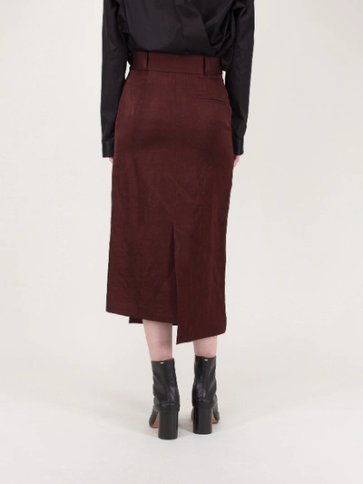 Shop Haider Ackermann Pencil Skirt Amalfi Chocolat In Brown