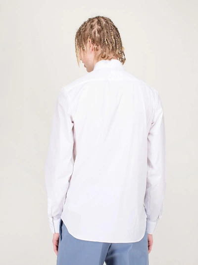 Shop Bottega Veneta Light Stretch Popeline Shirt In White