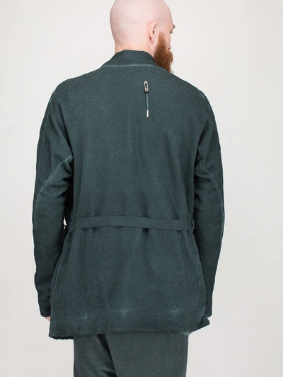 Shop Boris Bidjan Saberi Cardigan Short In Green