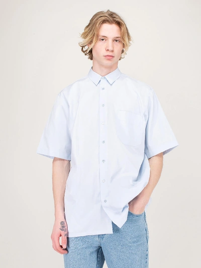 Shop Raf Simons Short Sleeved Big Fit Shirt In White