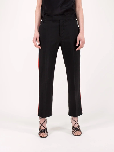 Shop Haider Ackermann Casual Trousers Cosmos Black Red