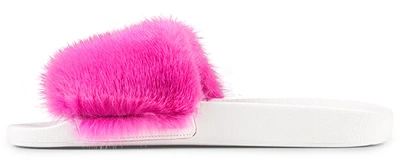 Shop Moncler Jeanne Slipper Pink In Pink & Purple