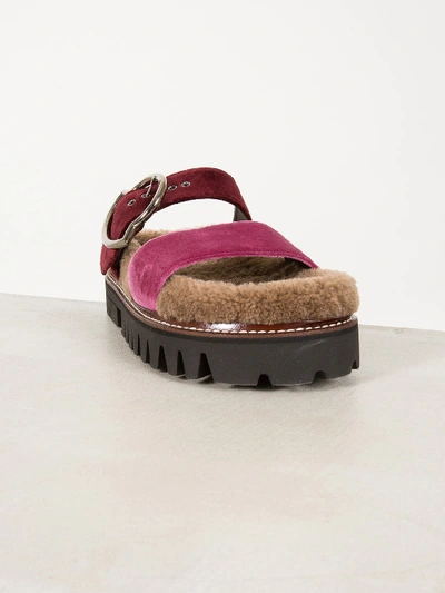 Shop Moncler Aicha Sandal Pink In Pink & Purple