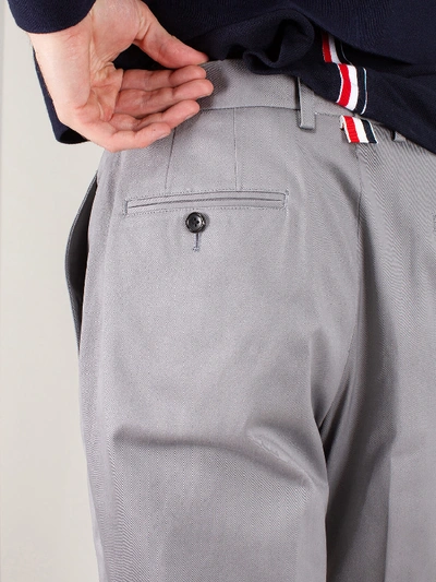 Shop Thom Browne Unconstructed Chino In Grey