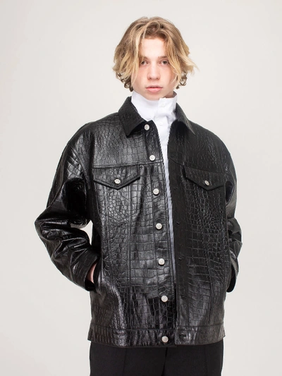 Shop Alyx Black Leather Jacket