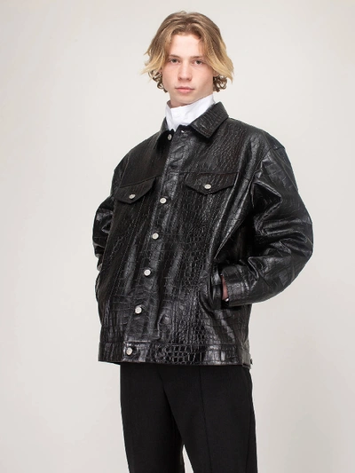 Shop Alyx Black Leather Jacket