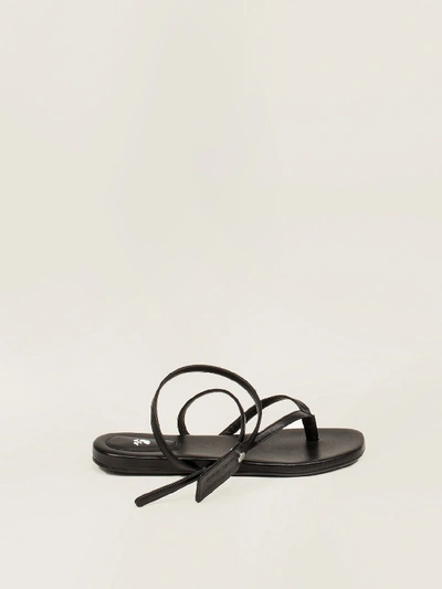 Shop Off-white Ziptie Flat Sandal In Black