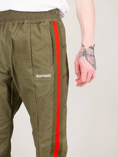 Readymade Side Snap Track Pants In Green | ModeSens