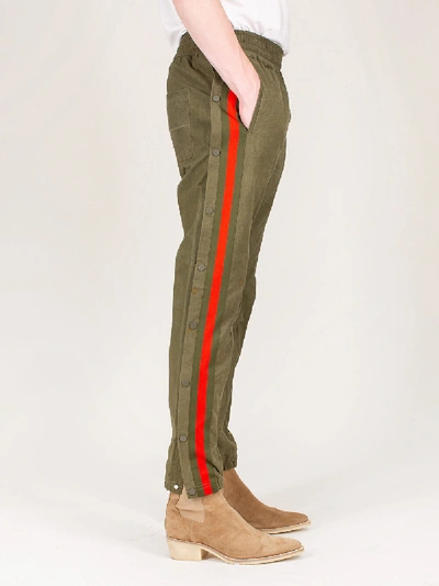 Shop Readymade Side Snap Track Pants In Green