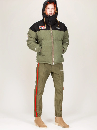 Shop Readymade Side Snap Track Pants In Green