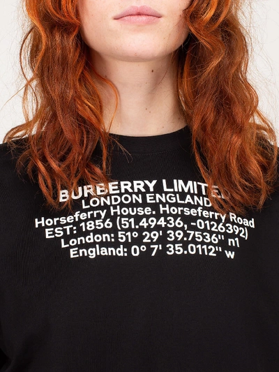 Shop Burberry Location J Wear T-shirt In Black