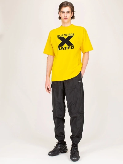 Shop Balenciaga X-rated Large Fit T-shirt In Yellow & Orange