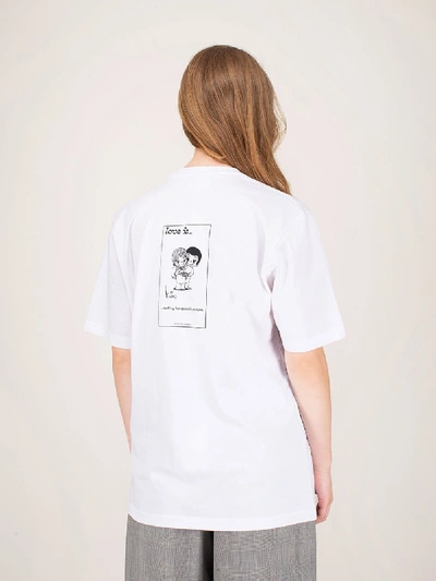 Shop Vetements Jersey Love Is .. Avocado T-shirt In White