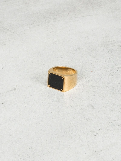 Shop Maison Margiela Ring Black Gold
