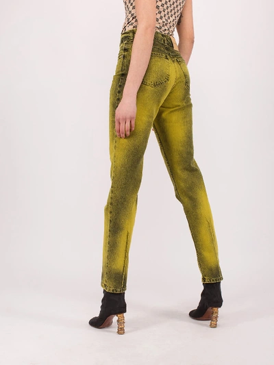 Shop Misbhv Acid Yellow Denim In Yellow & Orange