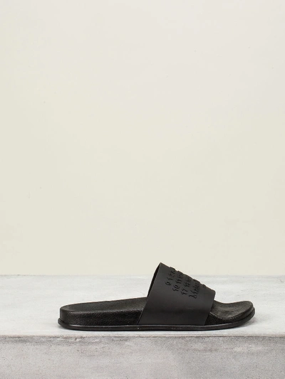 Shop Maison Margiela Slippers Leather Black