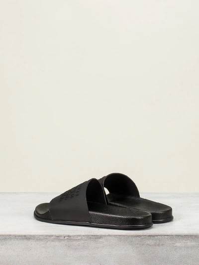 Shop Maison Margiela Slippers Leather Black