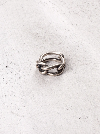 Shop Werkstatt:münchen Curb Links Ring In Metallic