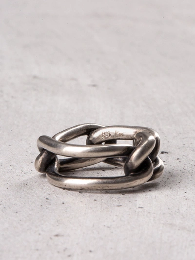 Shop Werkstatt:münchen Curb Links Ring In Metallic