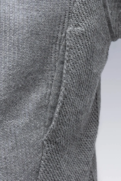 Shop Acronym Cashllama Silk Mesh Crewneck Sweatshirt In Grey