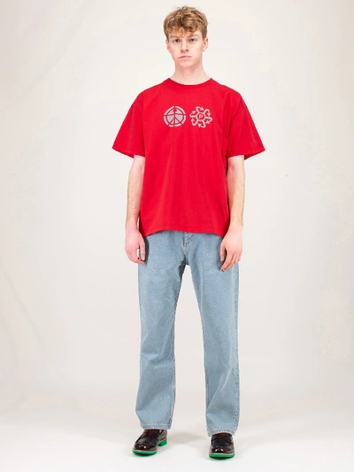 Shop Rassvet Print Logo T-shirt Red