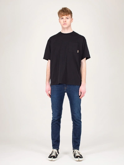 Shop Acne Studios Extorr Pocket Pink Label Black Tee