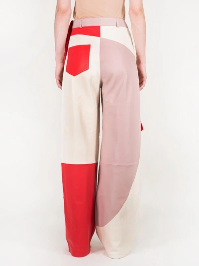 Shop Jacquemus Le Pantalon De Nimes Red Pink White In Mixed