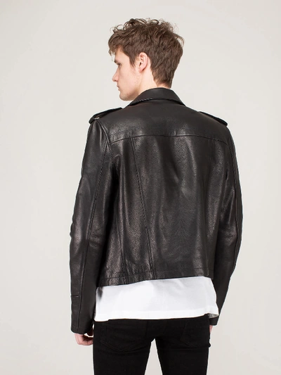 Shop Amiri Pocket Leather Jacket In Black