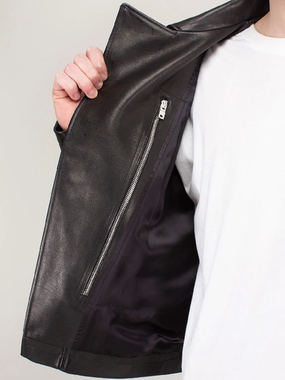 Shop Amiri Pocket Leather Jacket In Black