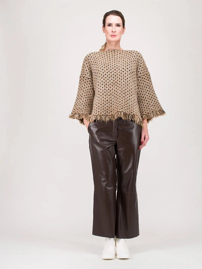 Shop By Malene Birger Vercano Leather Pant In Brown
