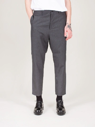 Shop Oamc Cropped Zip Pants In Grey