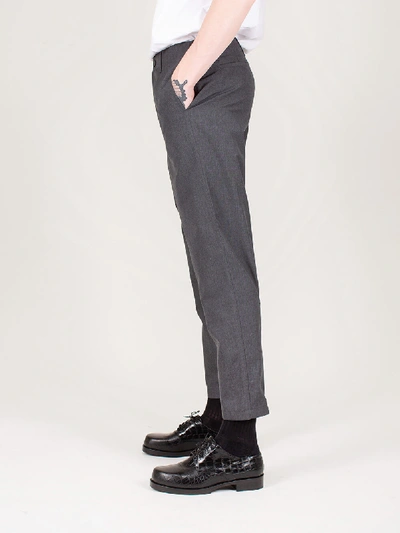 Shop Oamc Cropped Zip Pants In Grey