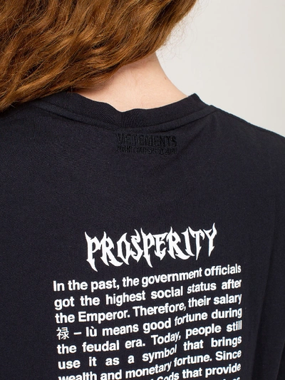 Shop Vetements Prosperity T-shirt In Black