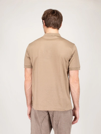 Shop Bottega Veneta T-shirt Polo Dark Sand In Beige