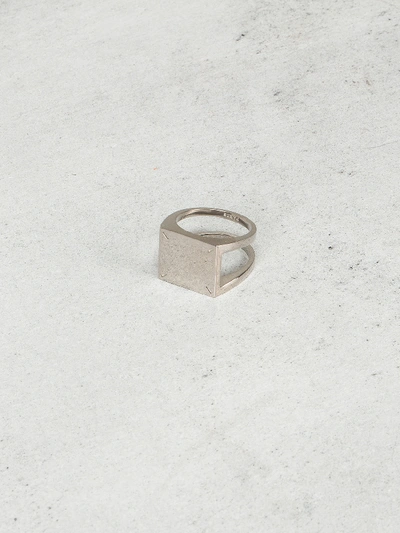 Shop Maison Margiela Ring Silver In Metallic