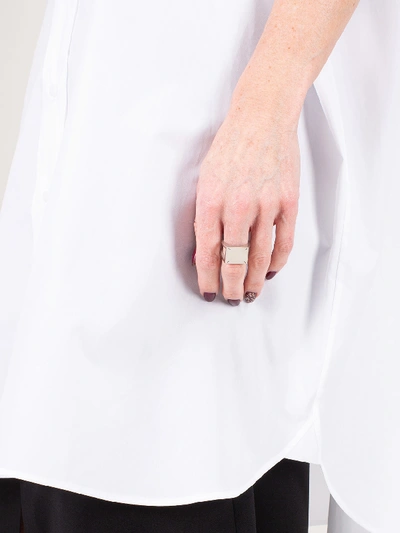 Shop Maison Margiela Ring Silver In Metallic