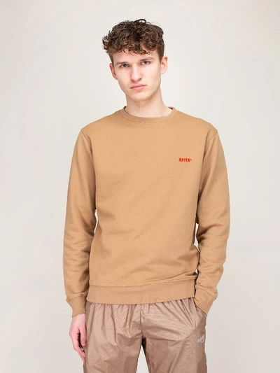 Shop Affix Basic Embroidered Sweatshirt In Beige