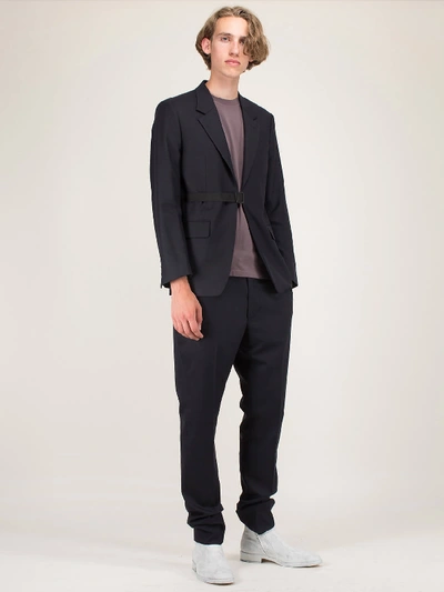 Shop Maison Margiela Suiting Pants Wool Navy In Blue