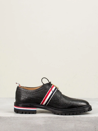 Shop Thom Browne Longwing Broque Webbing Strap In Black