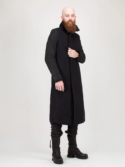 Shop Boris Bidjan Saberi Coat Long In Black