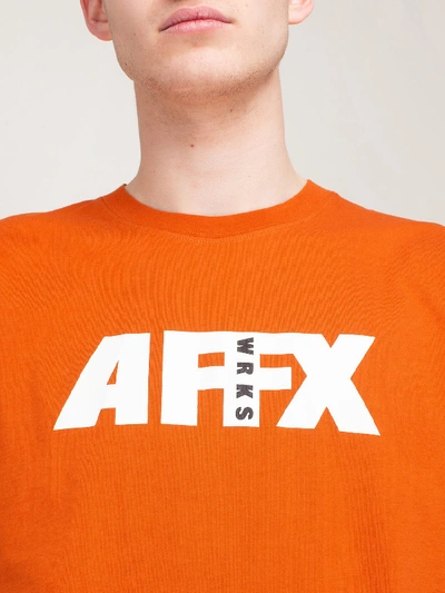 Shop Affix Workwear T-shirt Orange In Yellow & Orange