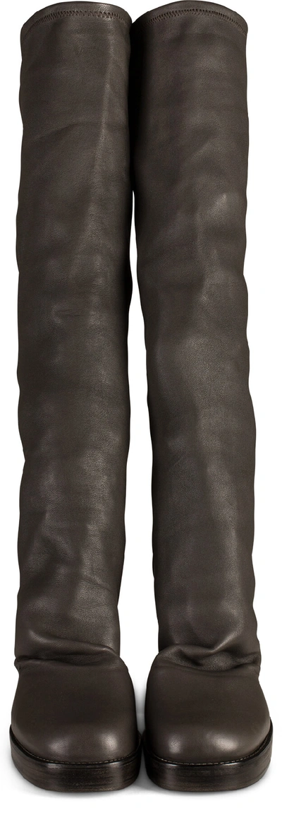 Shop Rick Owens Drkshdw Chunky Sock Dark Dust In Grey
