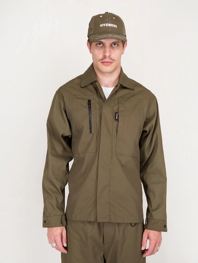 Shop Affix Lightweight Jacket Khaki In Green