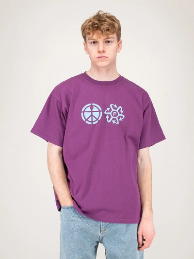 Rassvet Graphic Print Boxy Fit T-shirt In Pink & Purple